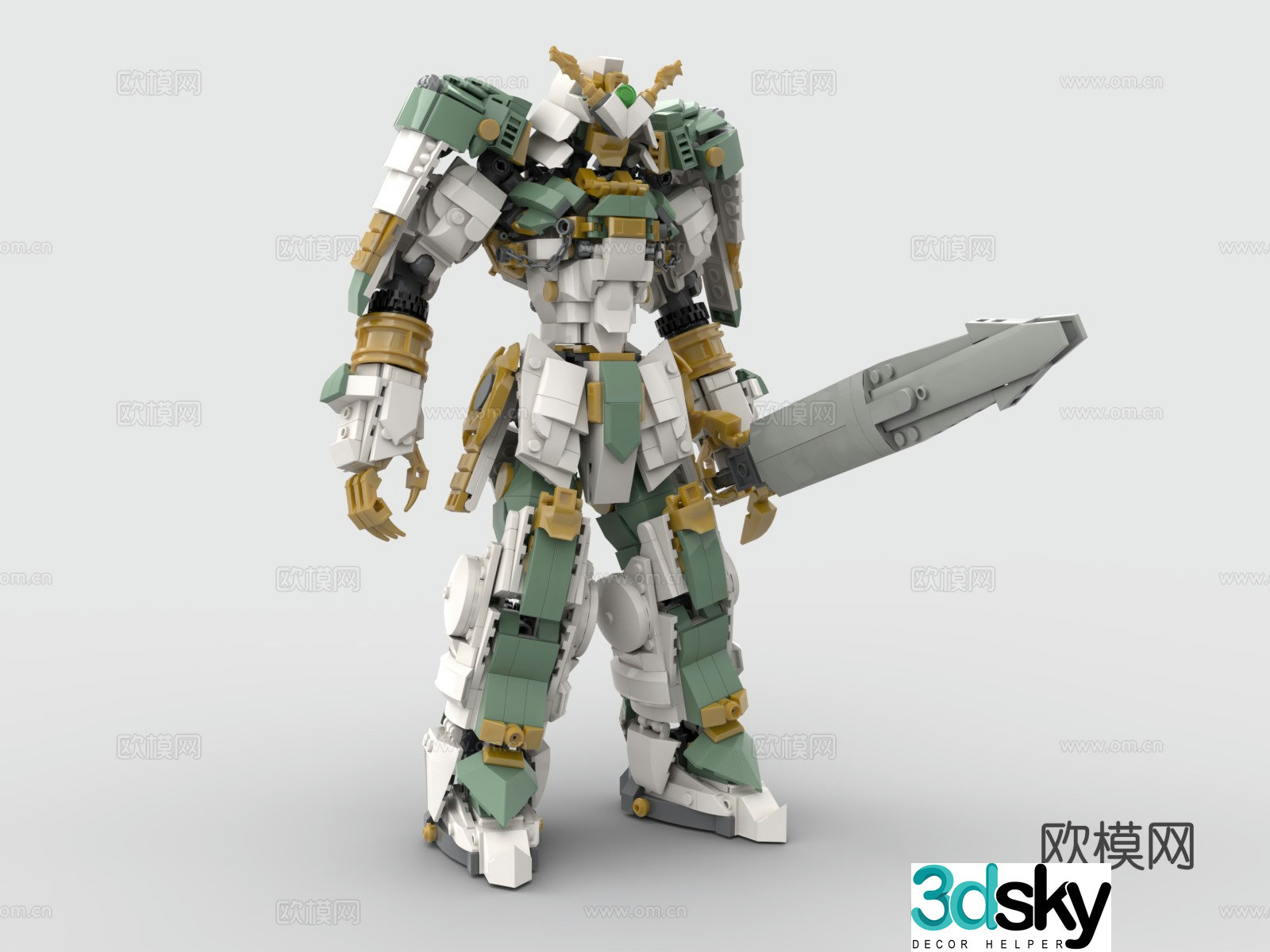 LEGO LEGO toys building blocks Titan Mecha Gundam Mecha Warrior 3d model