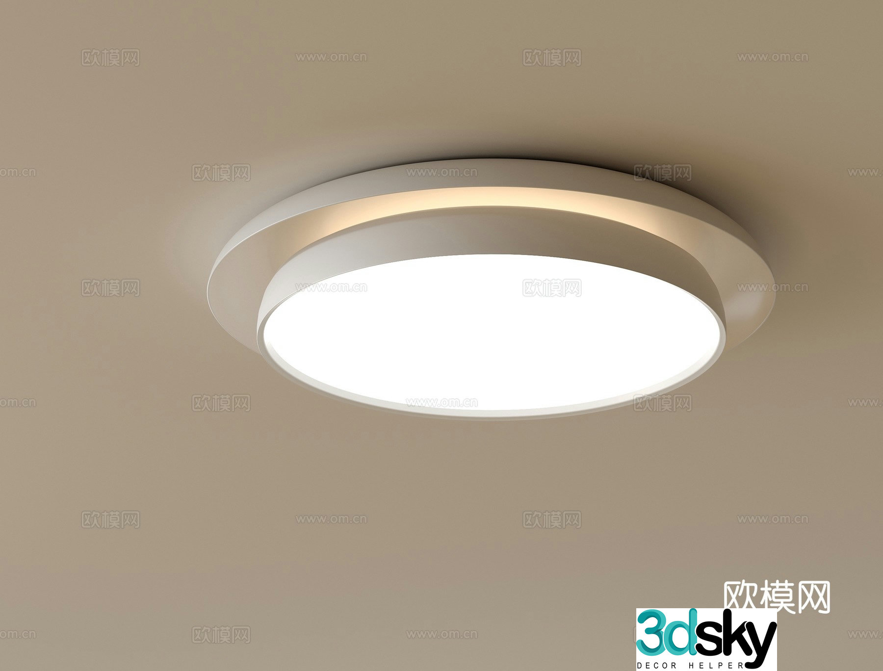 Modern round ceiling lamp 3d model