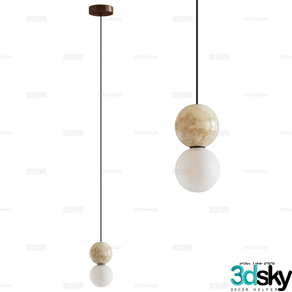 Modern small chandelier 3d model