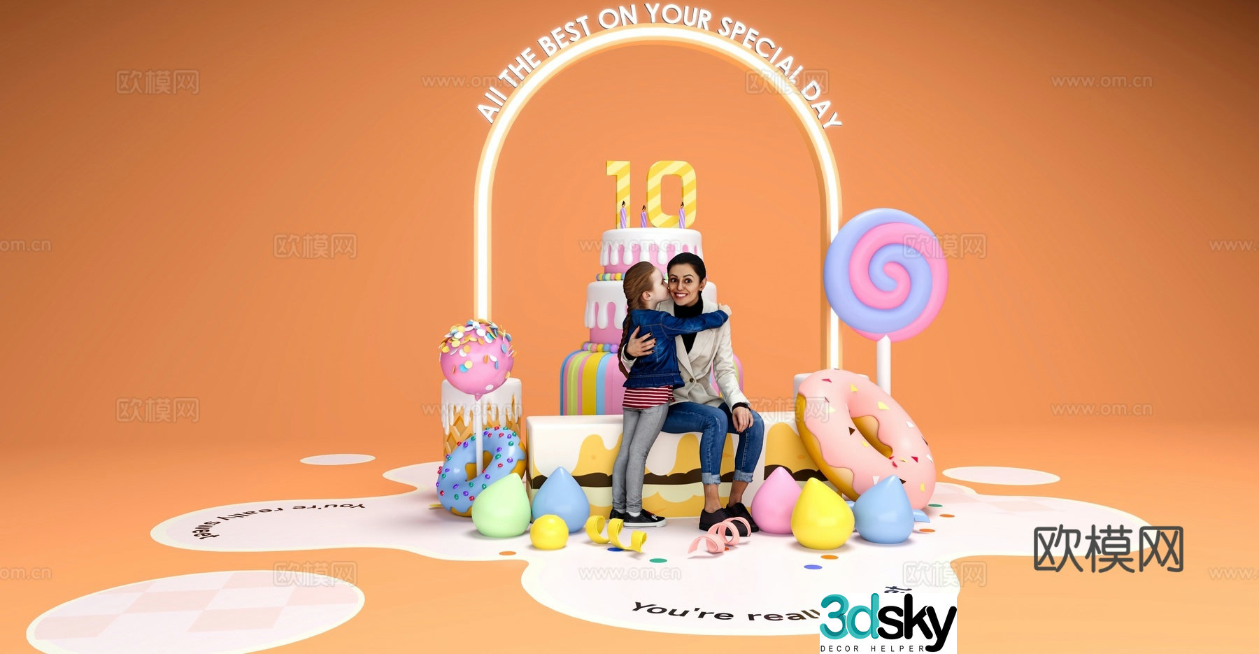 Birthday beauties First birthday beauties 3D model