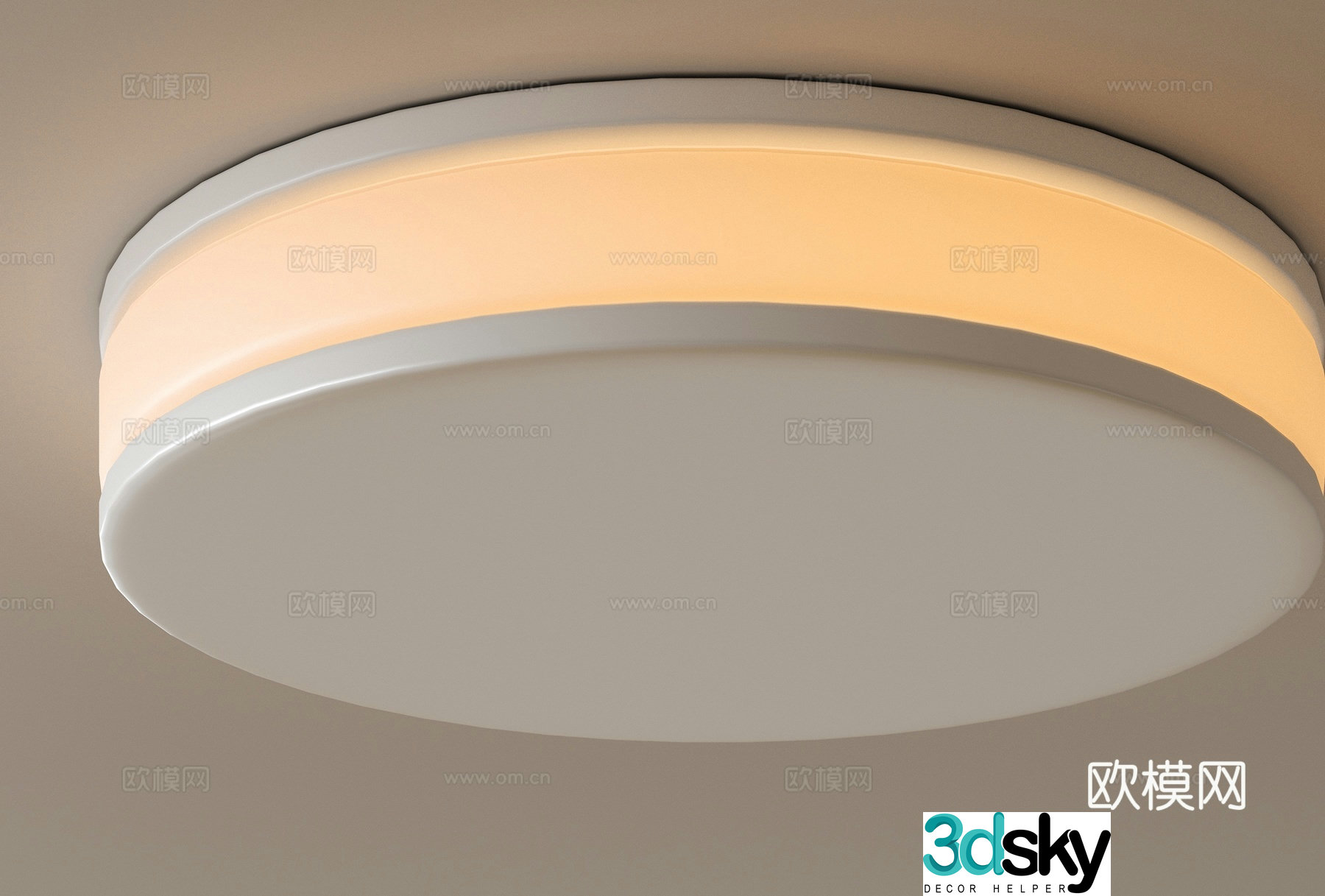 Modern round ceiling lamp 3d model