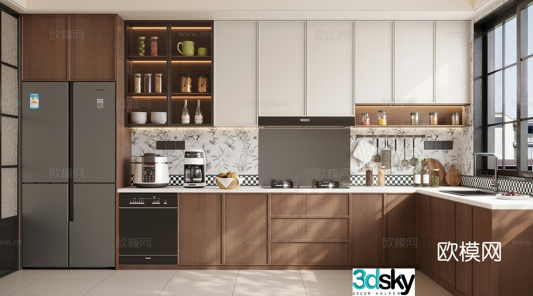 Medieval style kitchen 3d model