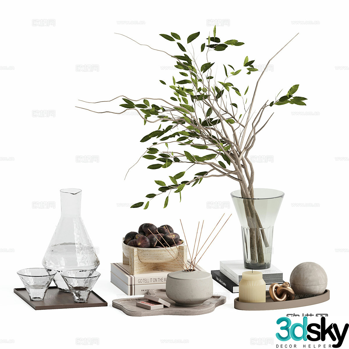 Decoration ornaments vase aromatherapy 3d model
