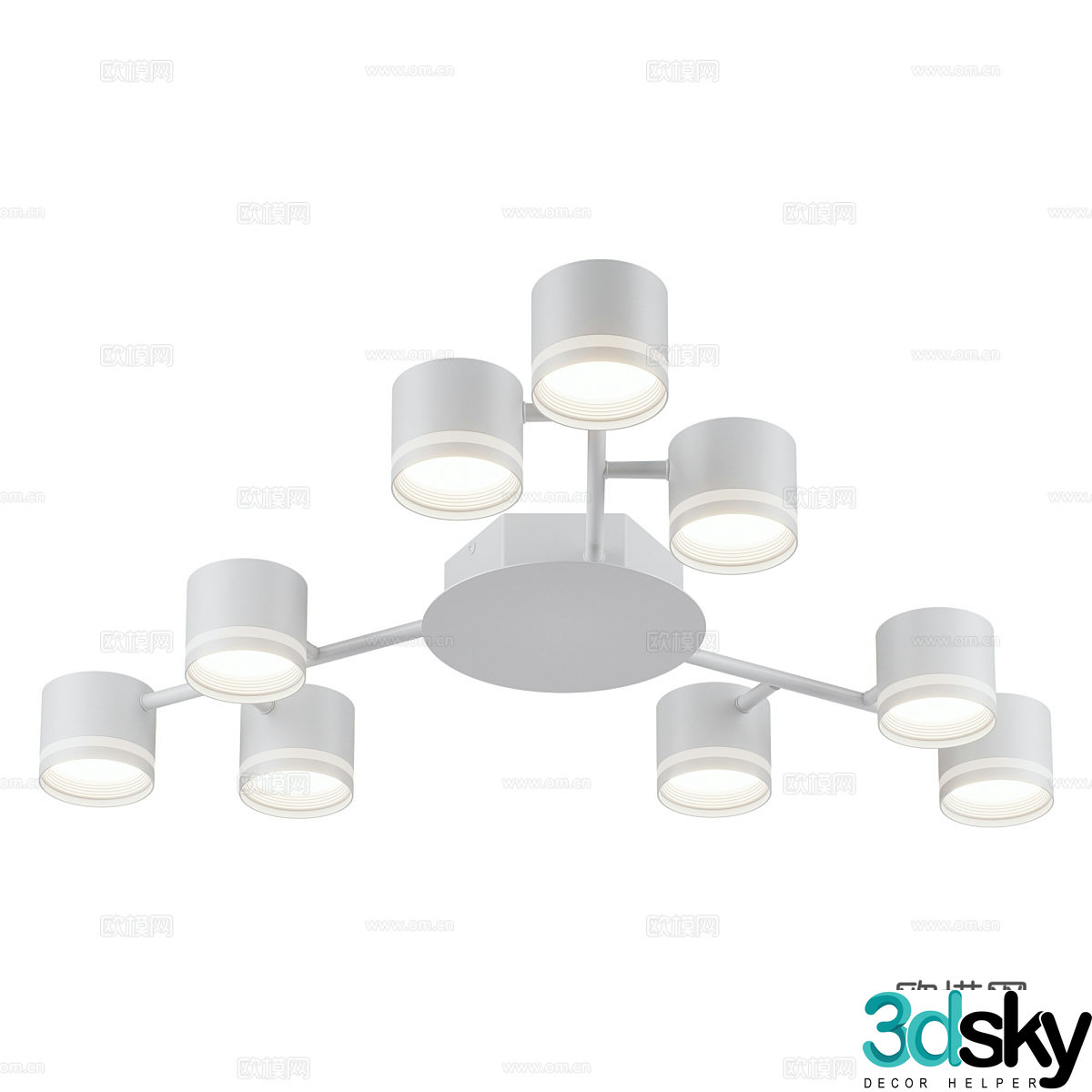 Modern minimalist chandelier restaurant chandelier 3d model