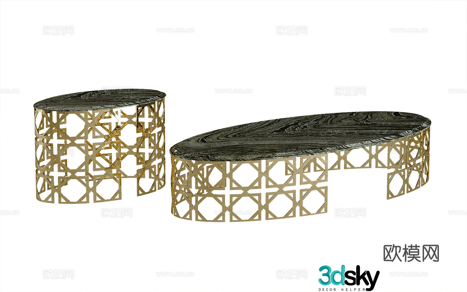 Modern coffee table 3d model