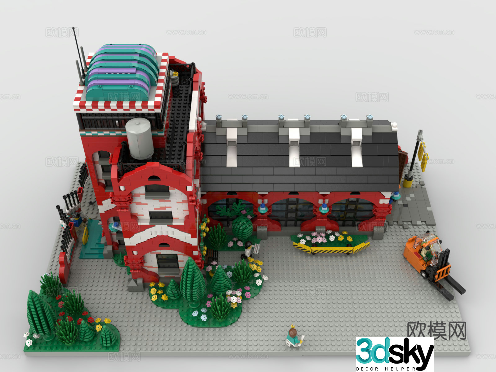 LEGO LEGO toys building block factory building 3d model
