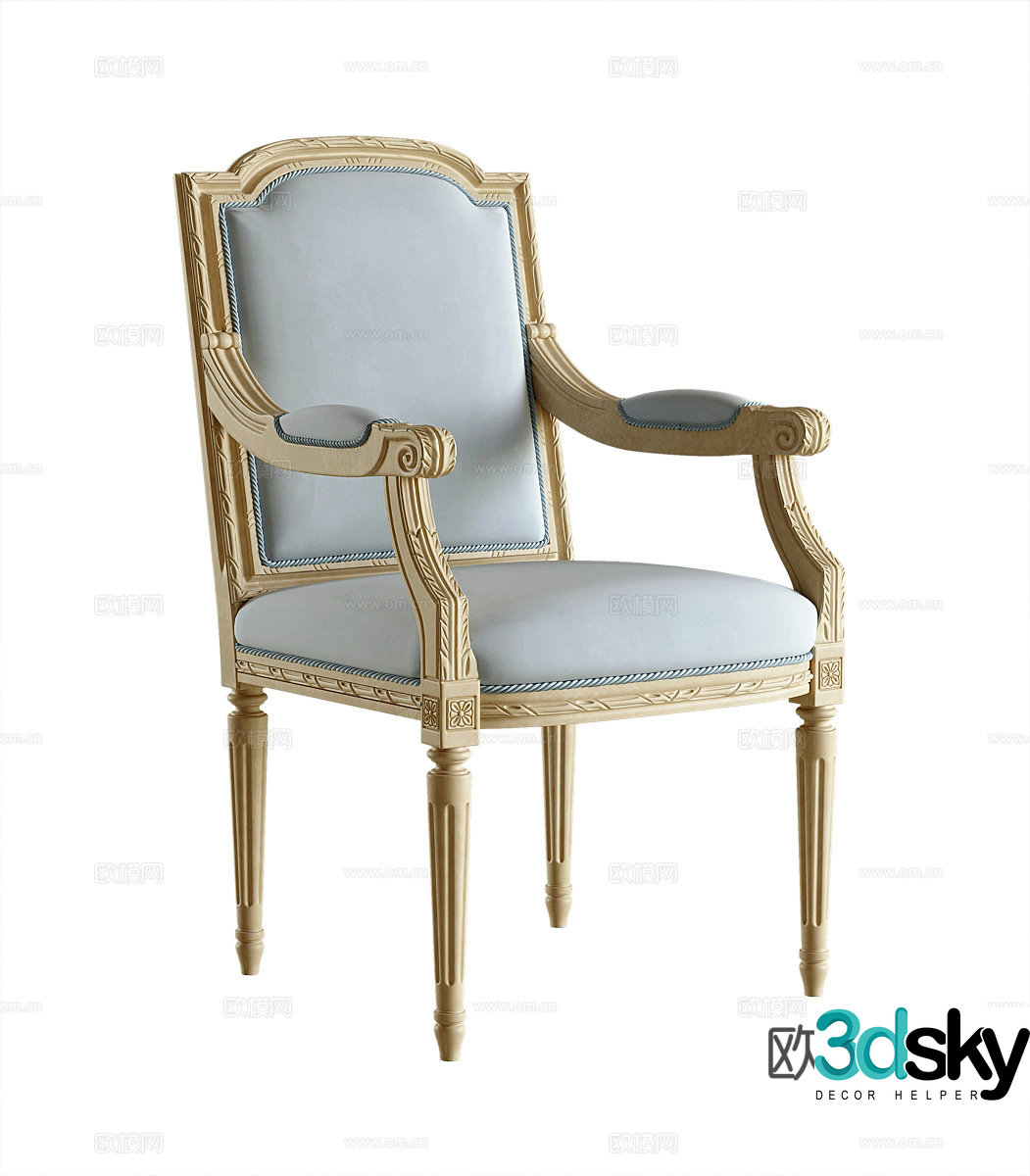 French armchair lounge chair 3d model