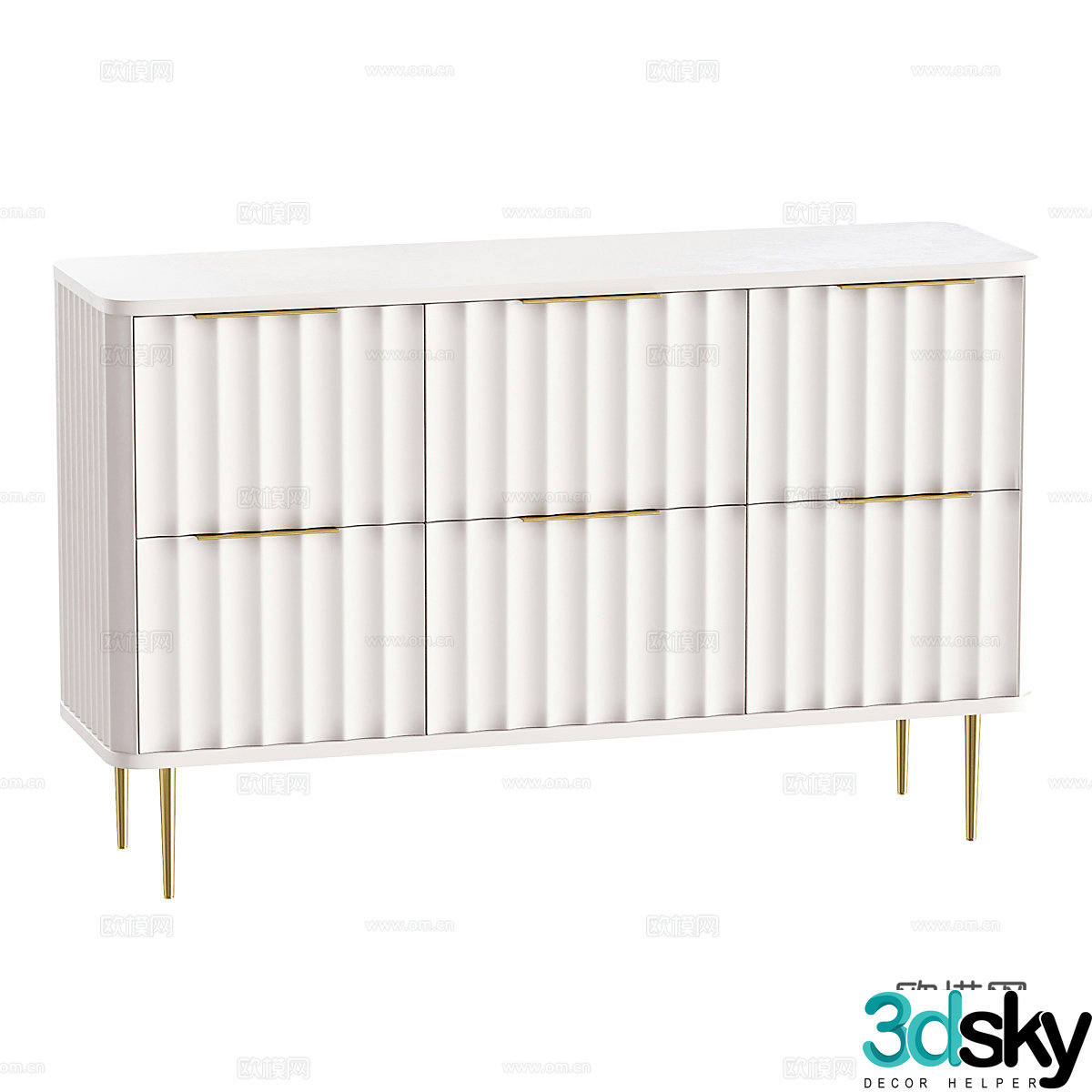 Modern entryway cabinet 3d model