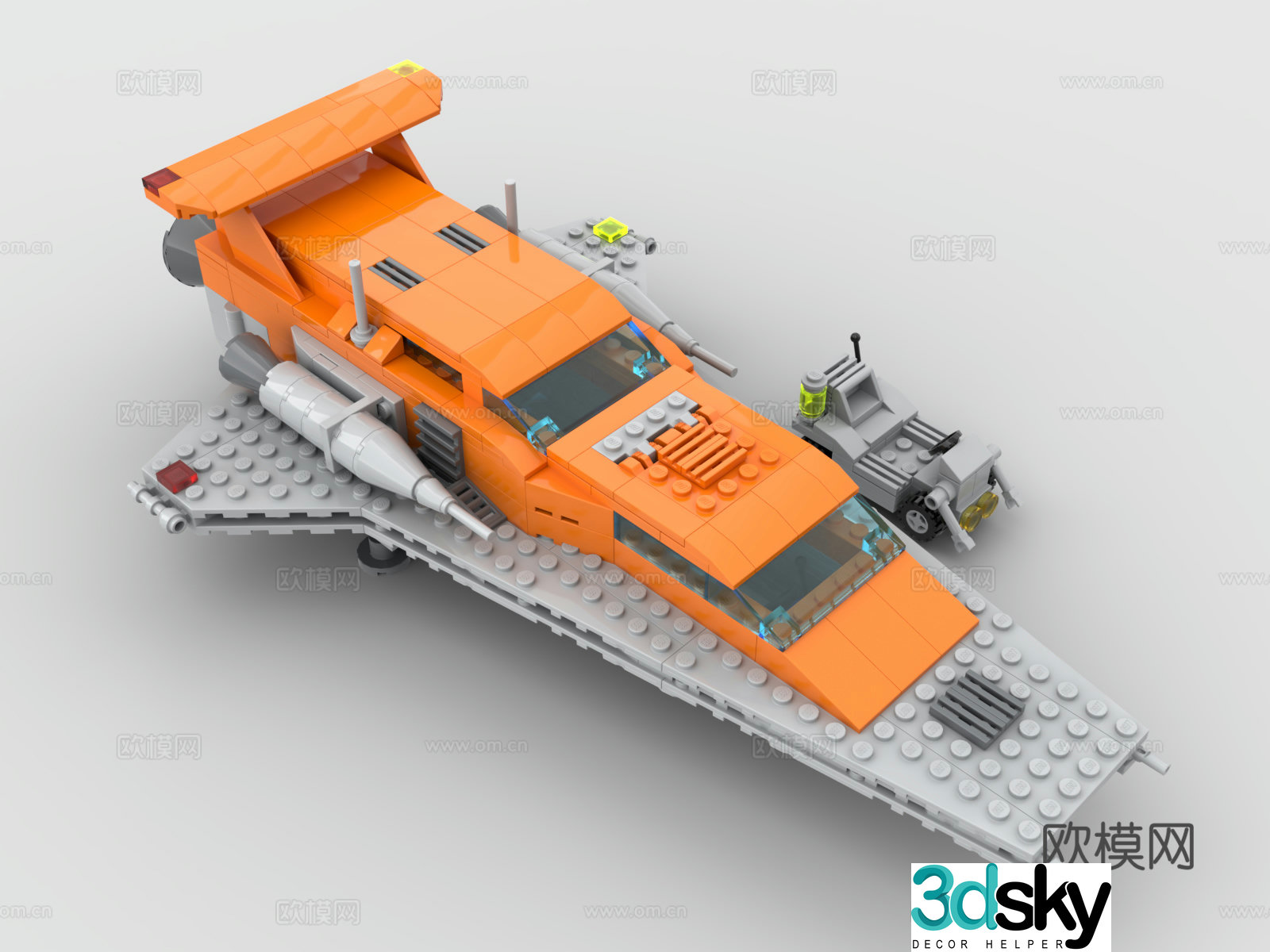 Lego LEGO toys building blocks spaceship transport aircraft 3d model