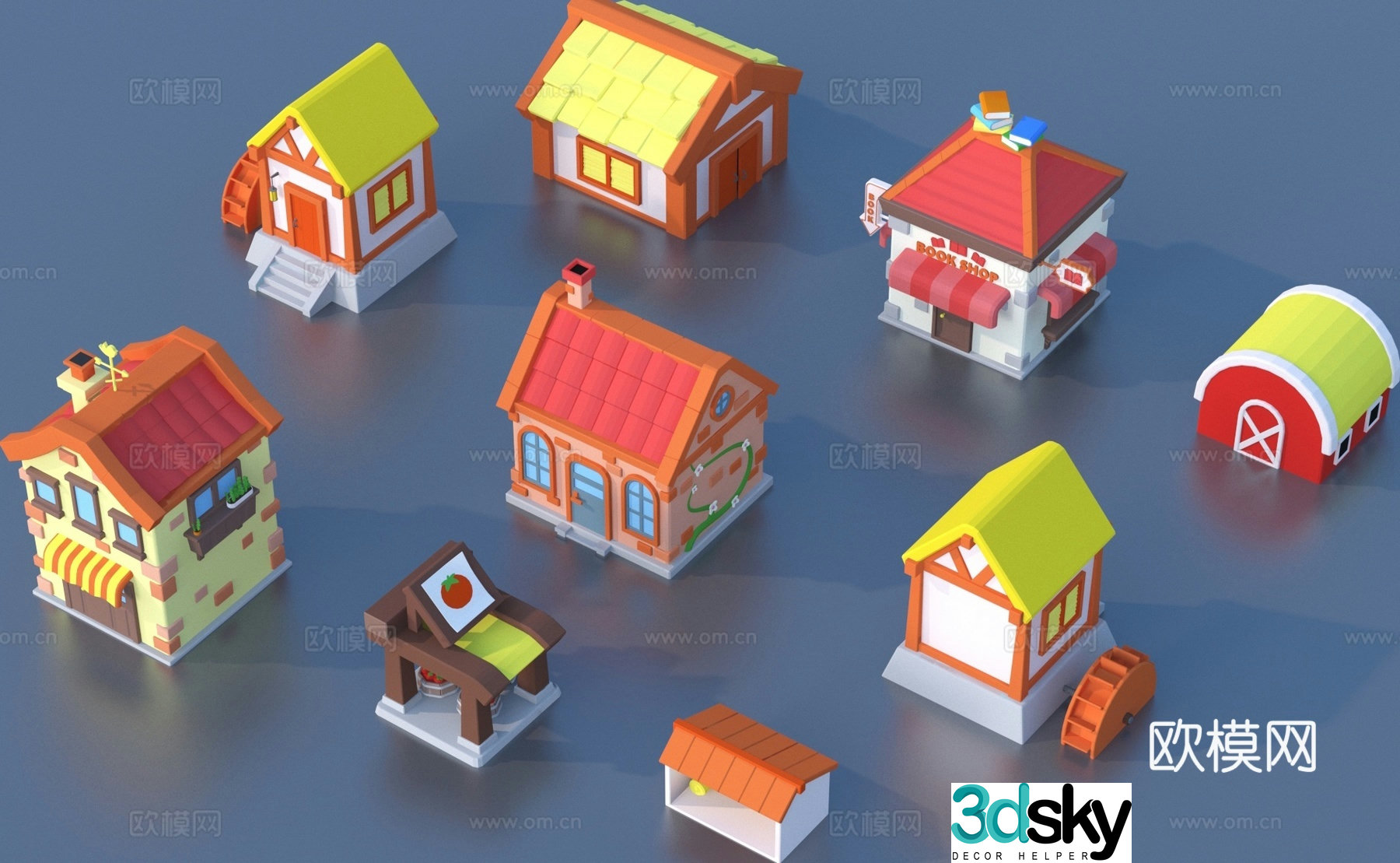 Cartoon construction toy sketch 3d model