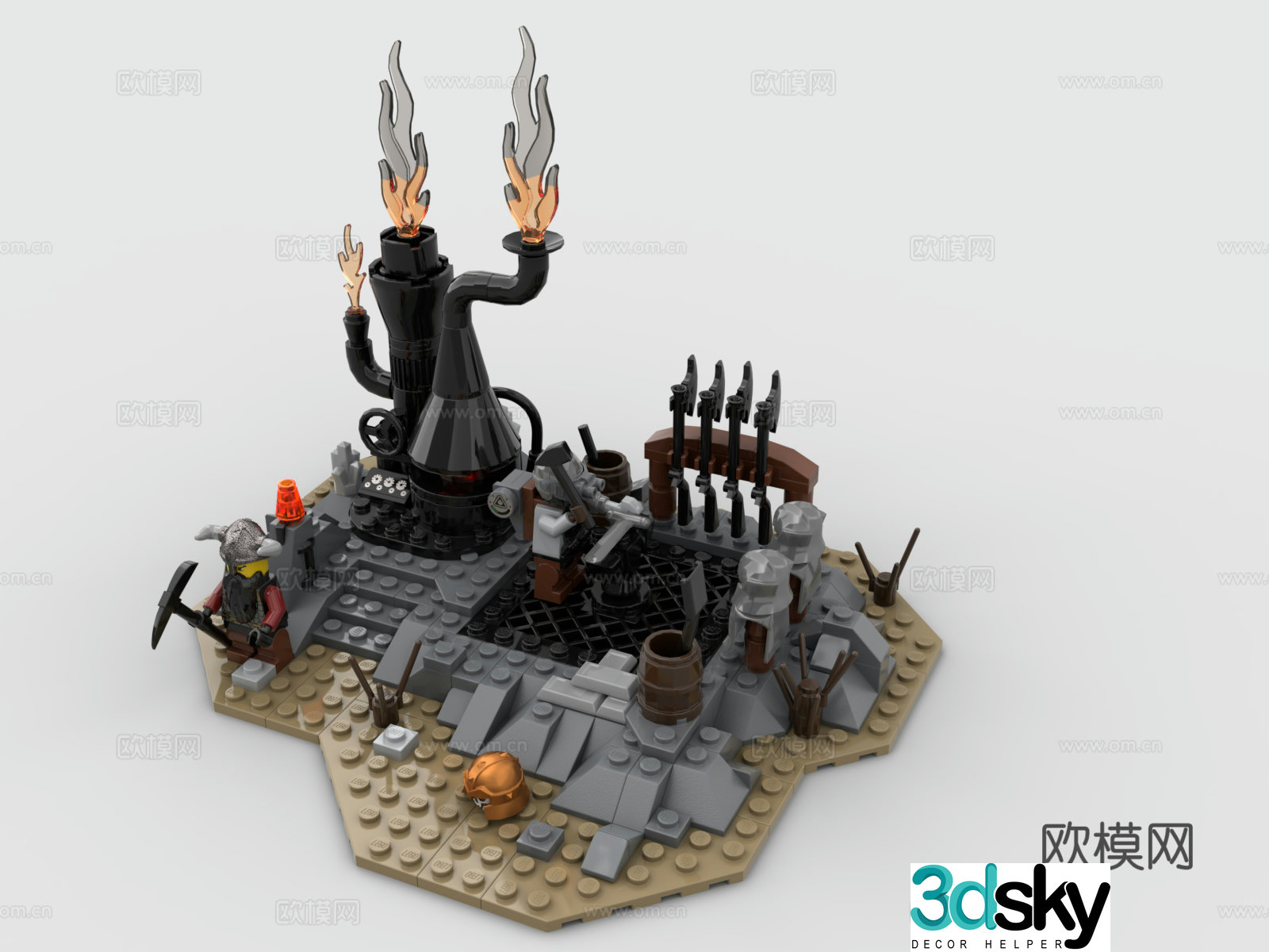 LEGO LEGO toys building block game scene 3d model
