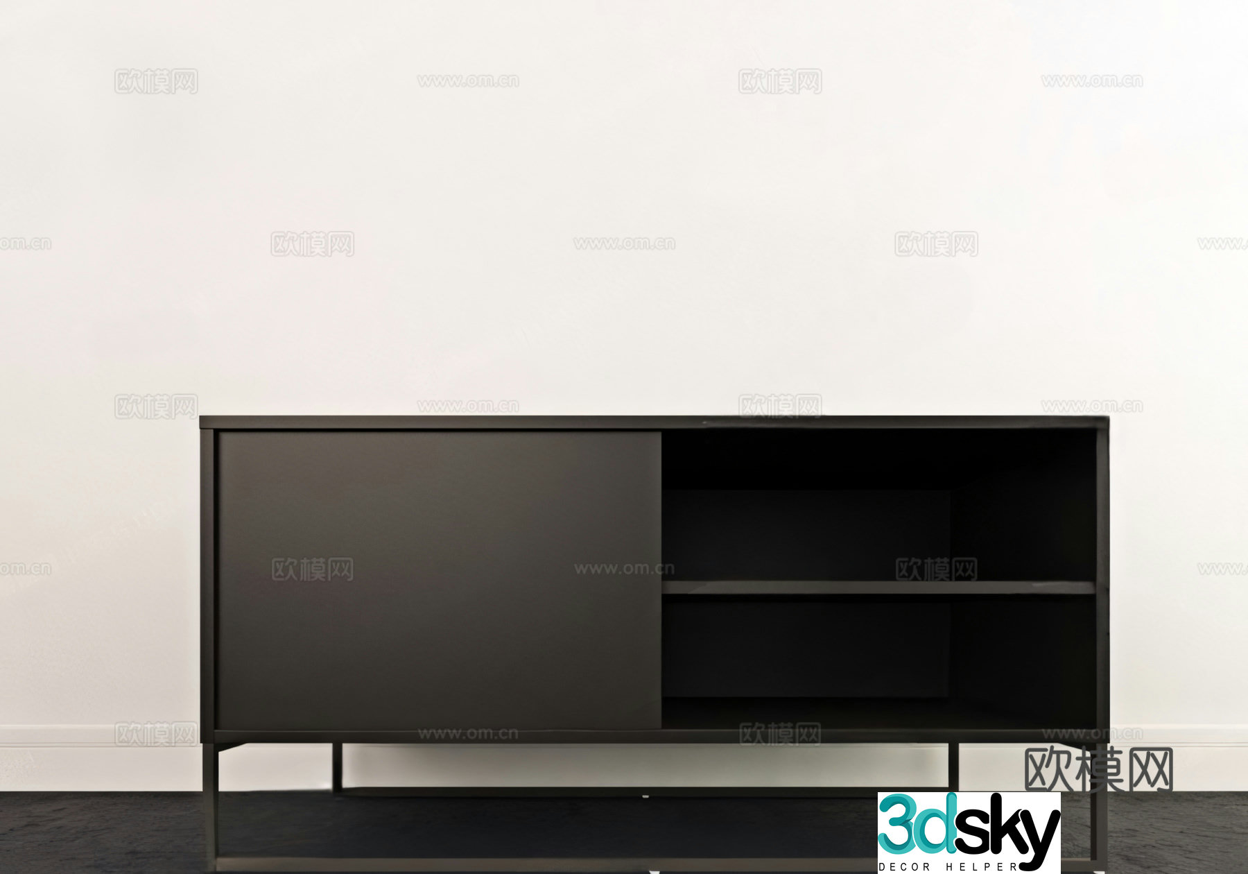 Italian TV cabinet 3D model