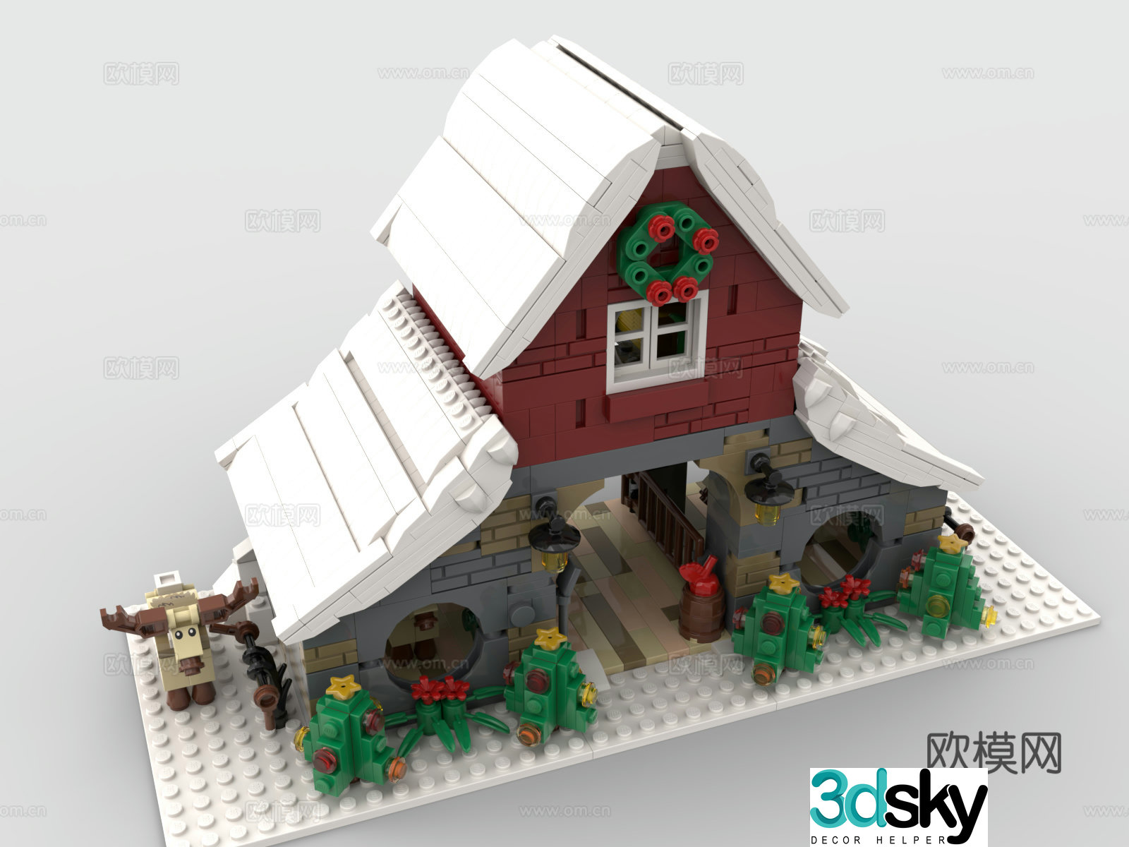 Lego LEGO toys building blocks Christmas igloo reindeer Christmas toys 3d model