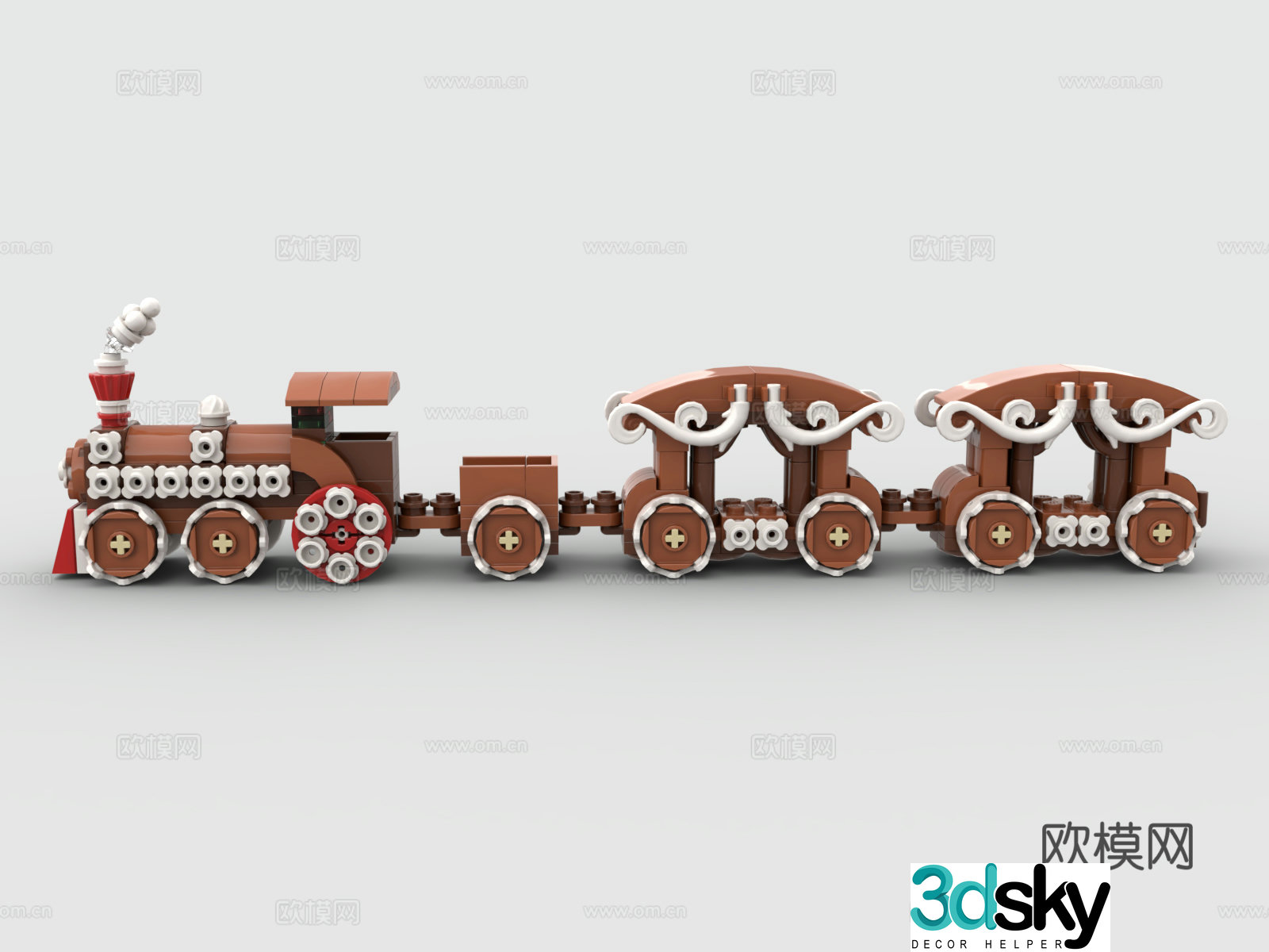 LEGO LEGO toys building blocks cookie train candy train cartoon train 3d model