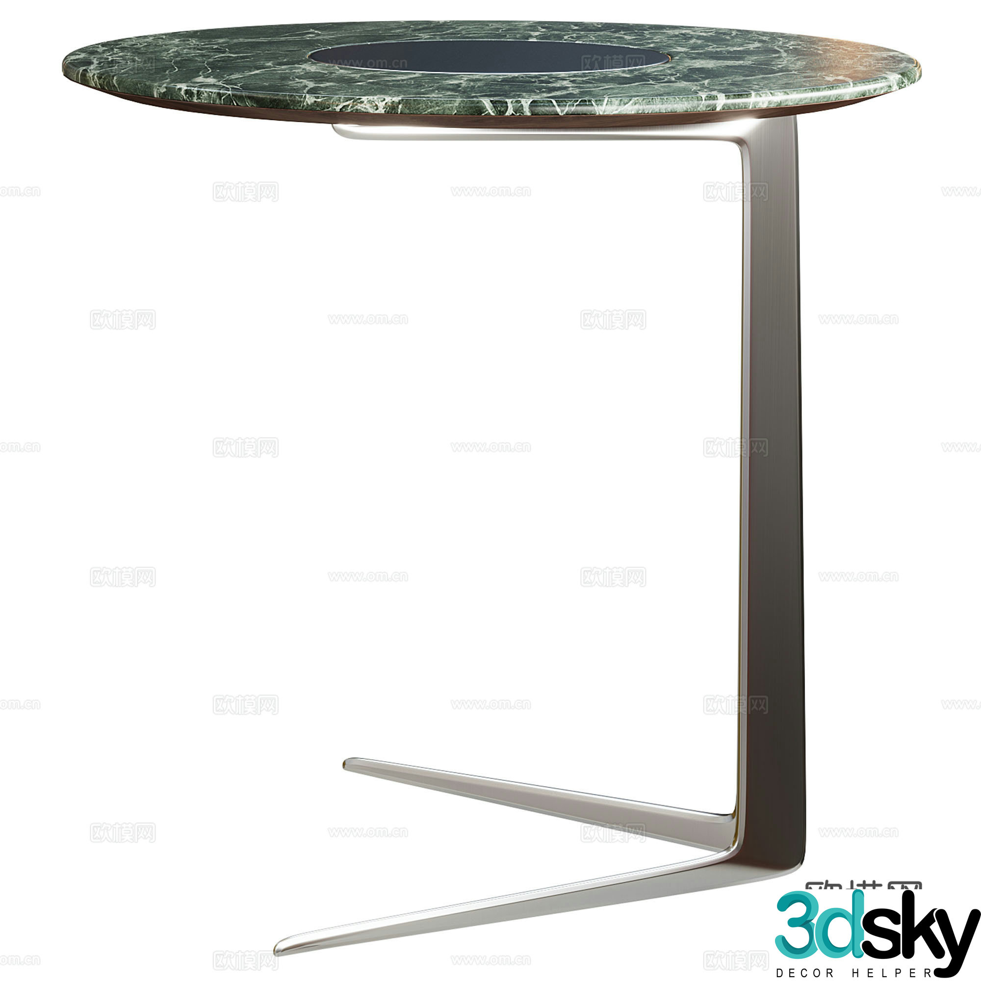 Modern round table corner table side table 3D model