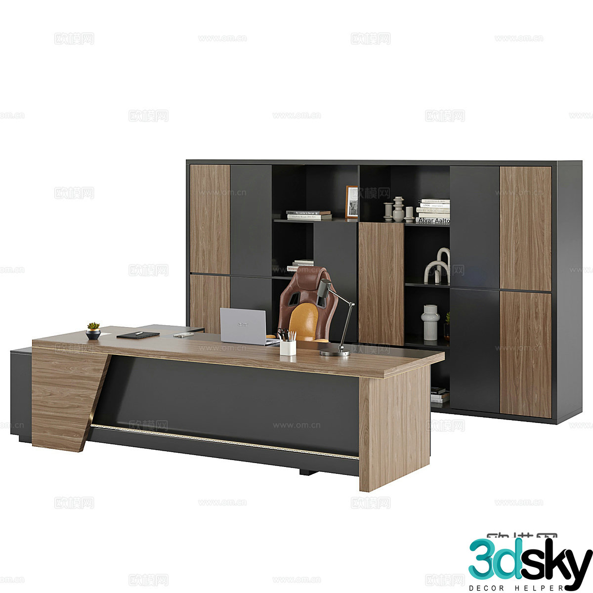 Desk desk desk boss desk 3d model