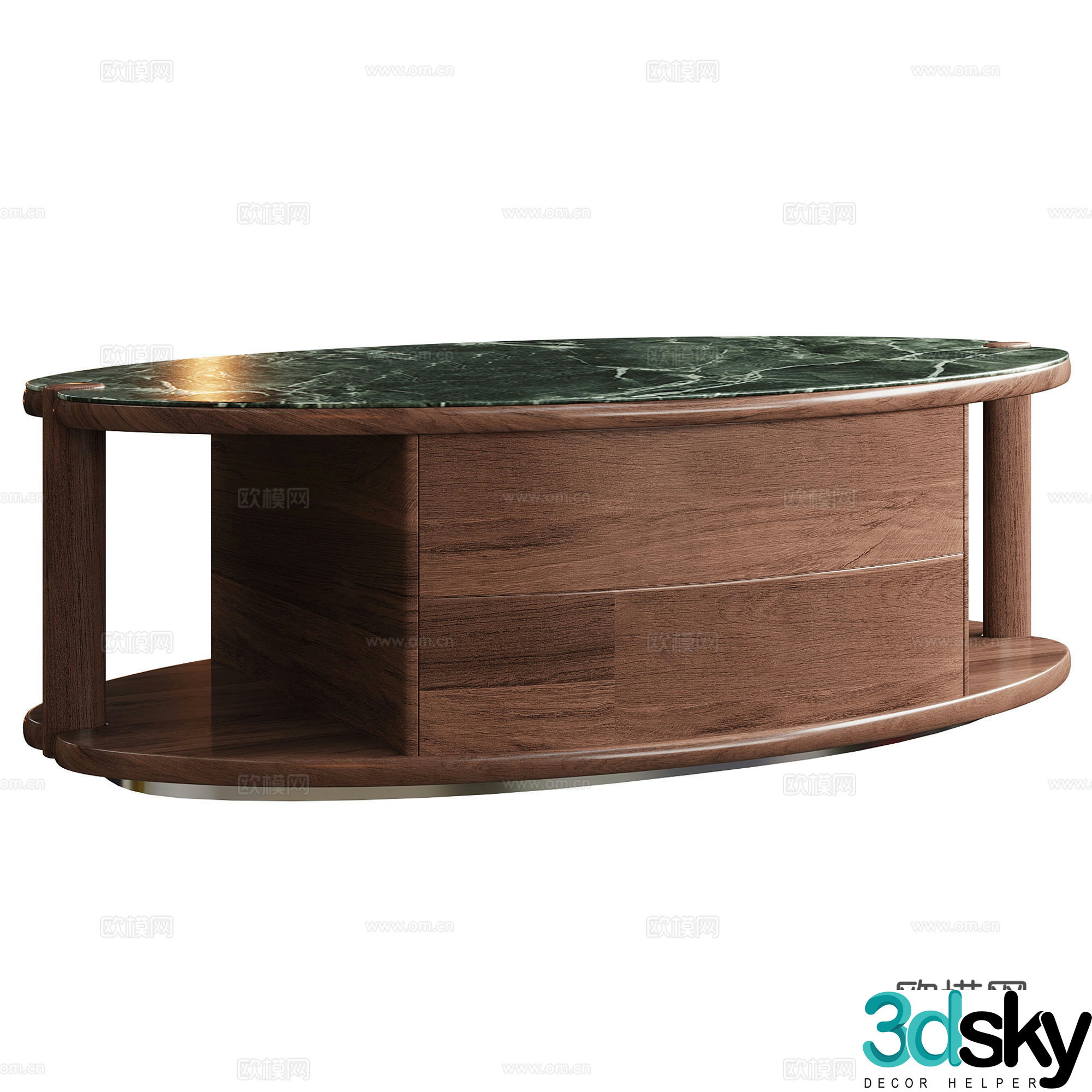 Modern marble coffee table 3d model