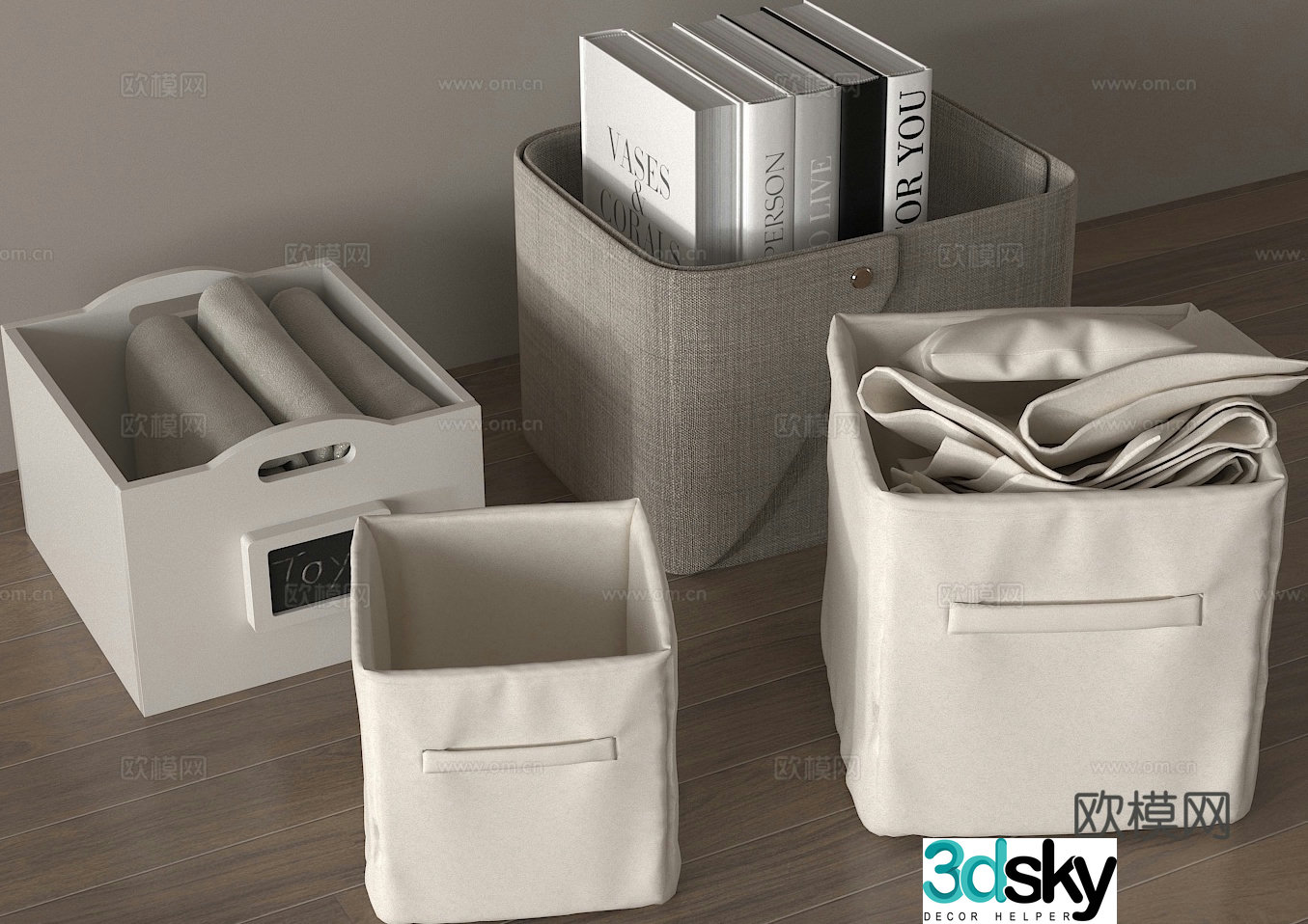Storage basket storage bag dirty clothes basket dirty clothes basket storage basket 3d model