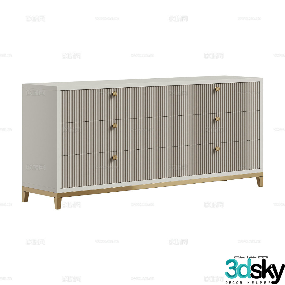 Modern entryway cabinet 3d model