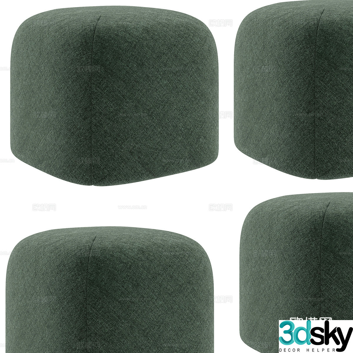Modern stool sofa stool low stool 3d model