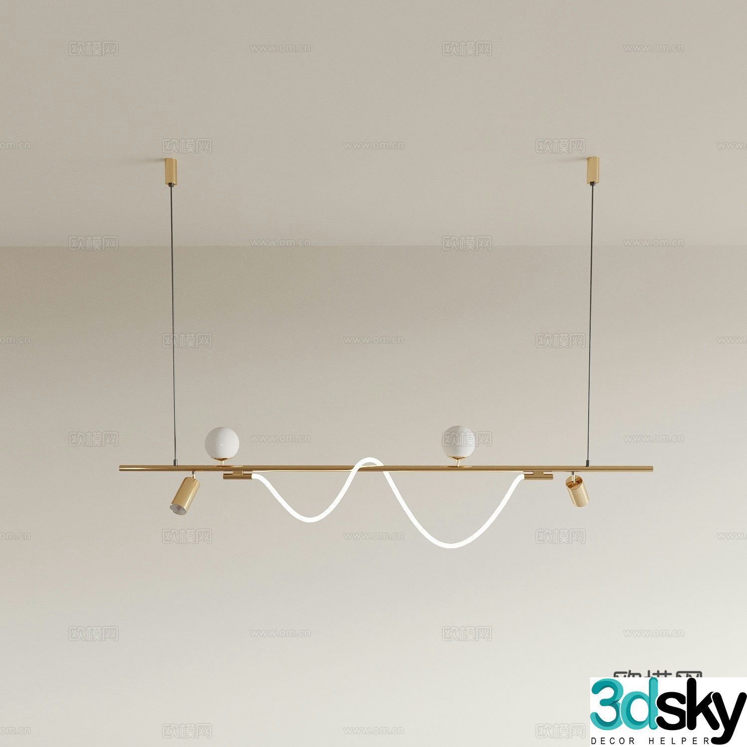 Light luxury chandelier dining room chandelier living room chandelier 3D model