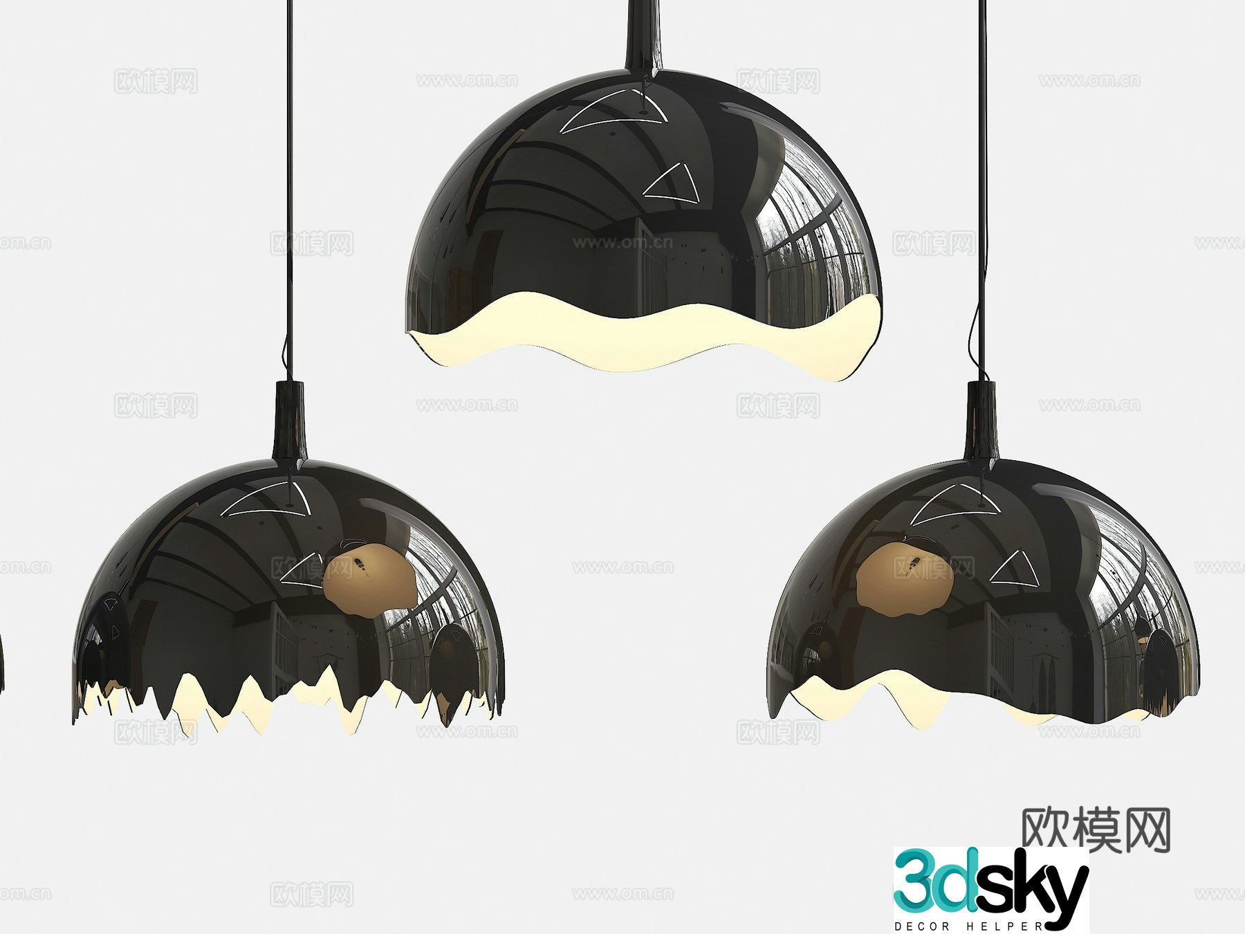 Wabi-sabi style chandelier restaurant chandelier art chandelier 3d model