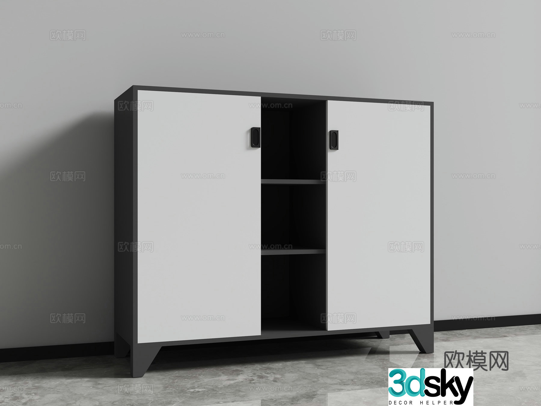 File cabinet locker low cabinet 3d model