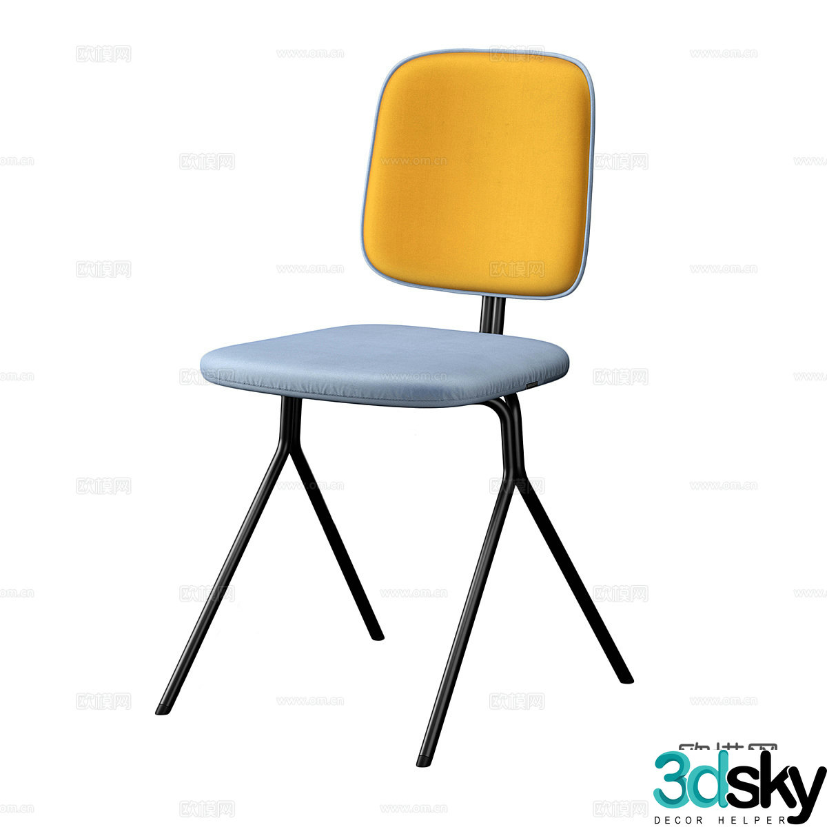 Modern chair dining chair 3d model