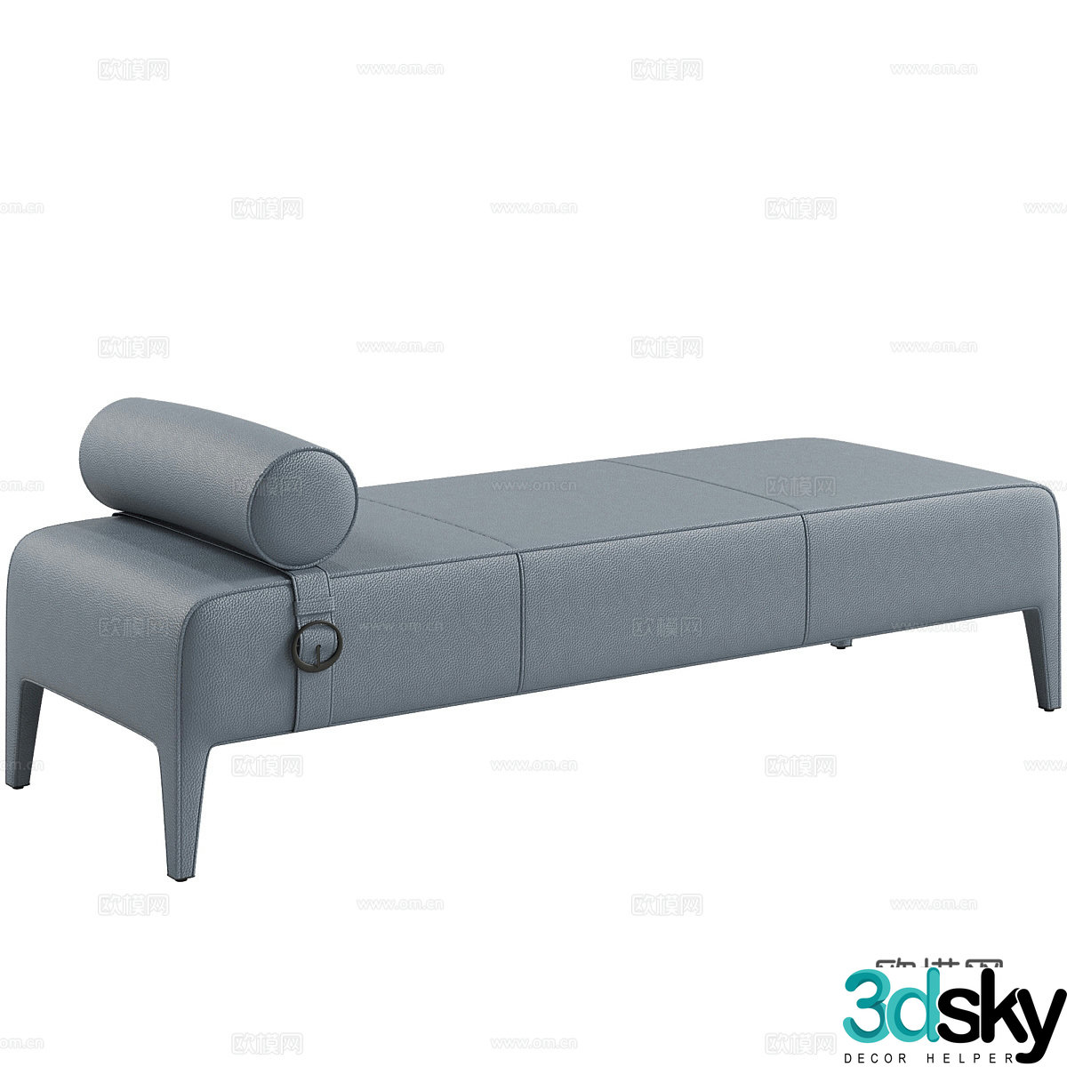Modern footrest bedside stool 3d model