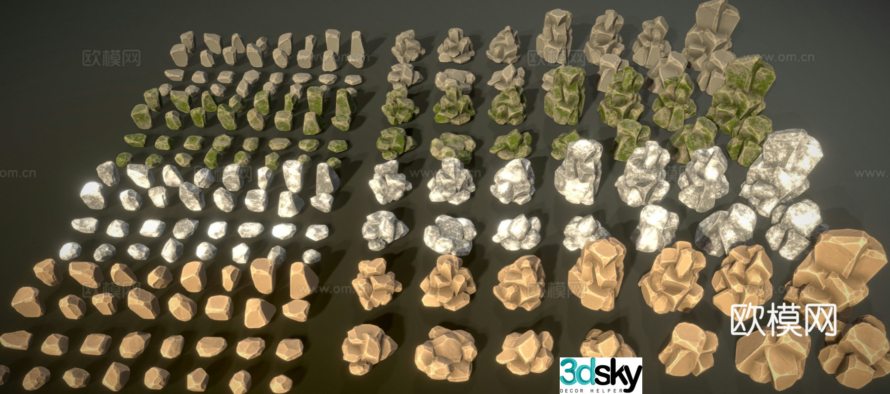 modern stone landscape stone taishan stone stone 3d model