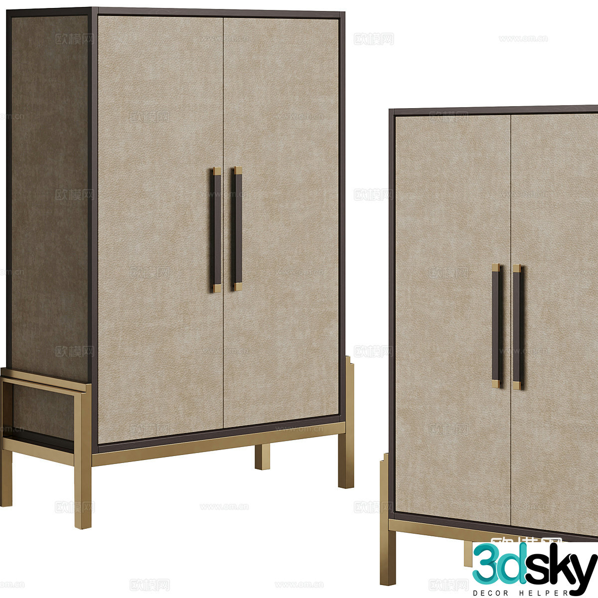 Modern entryway cabinet 3d model