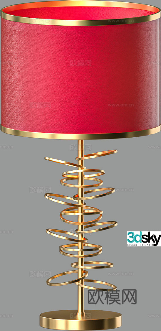Light luxury table lamp 3D model