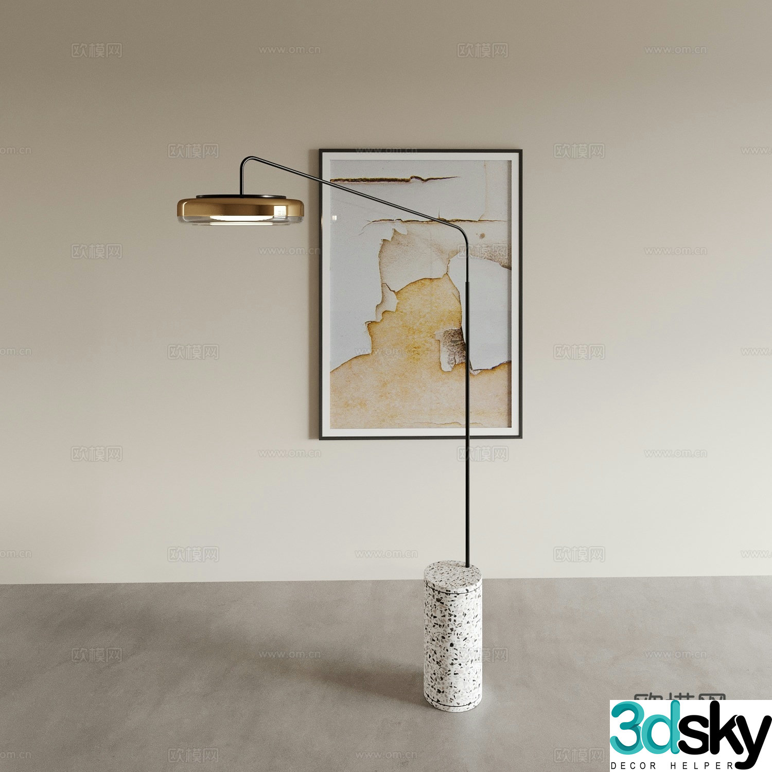 Modern floor lamp 3d model
