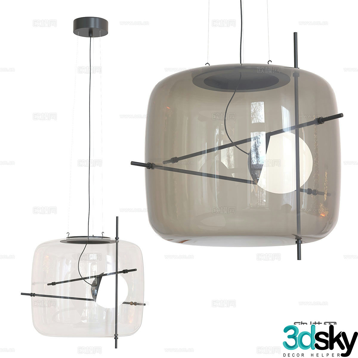 glass chandelier 3d model