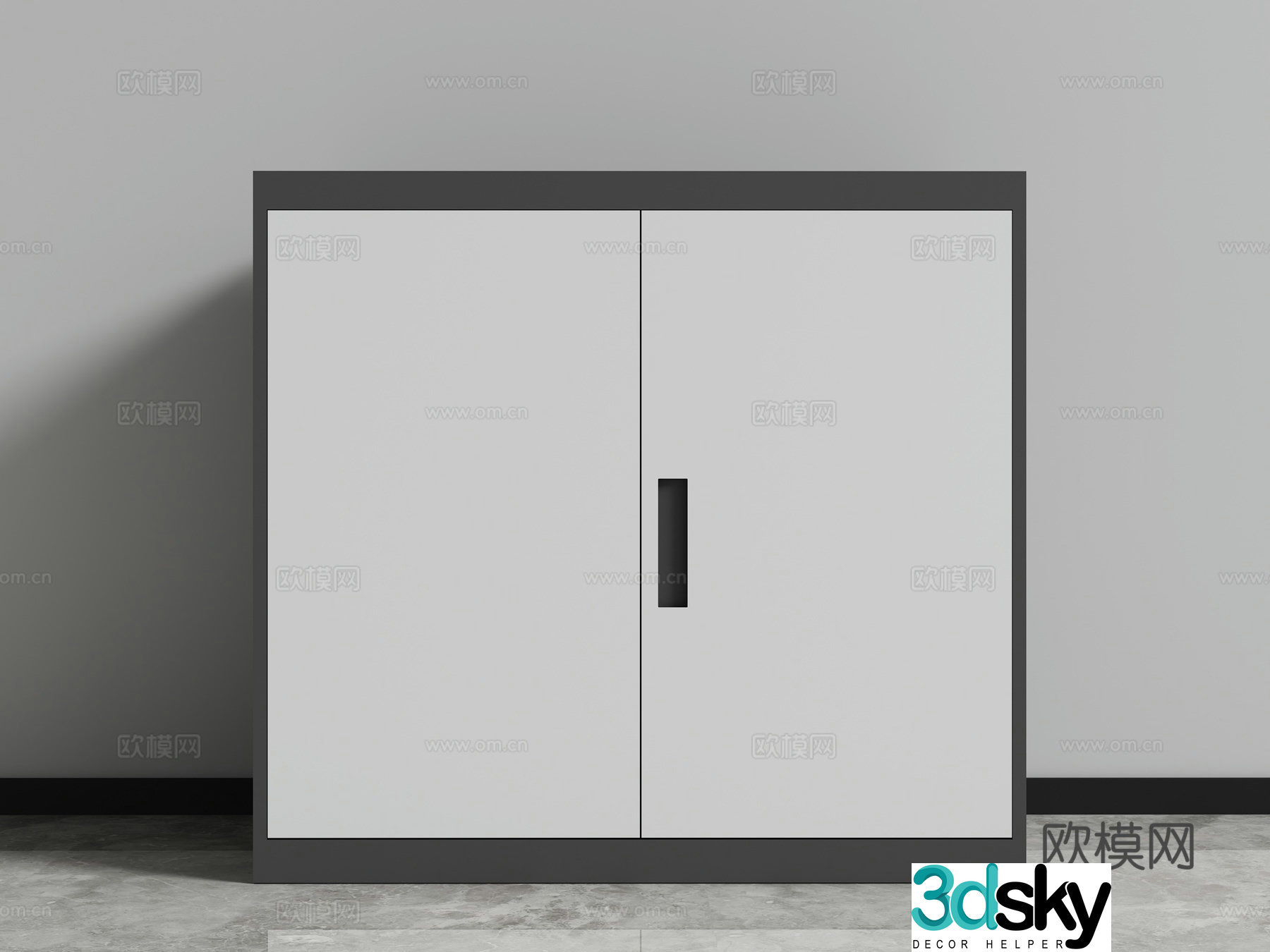 File cabinet locker iron cabinet 3d model