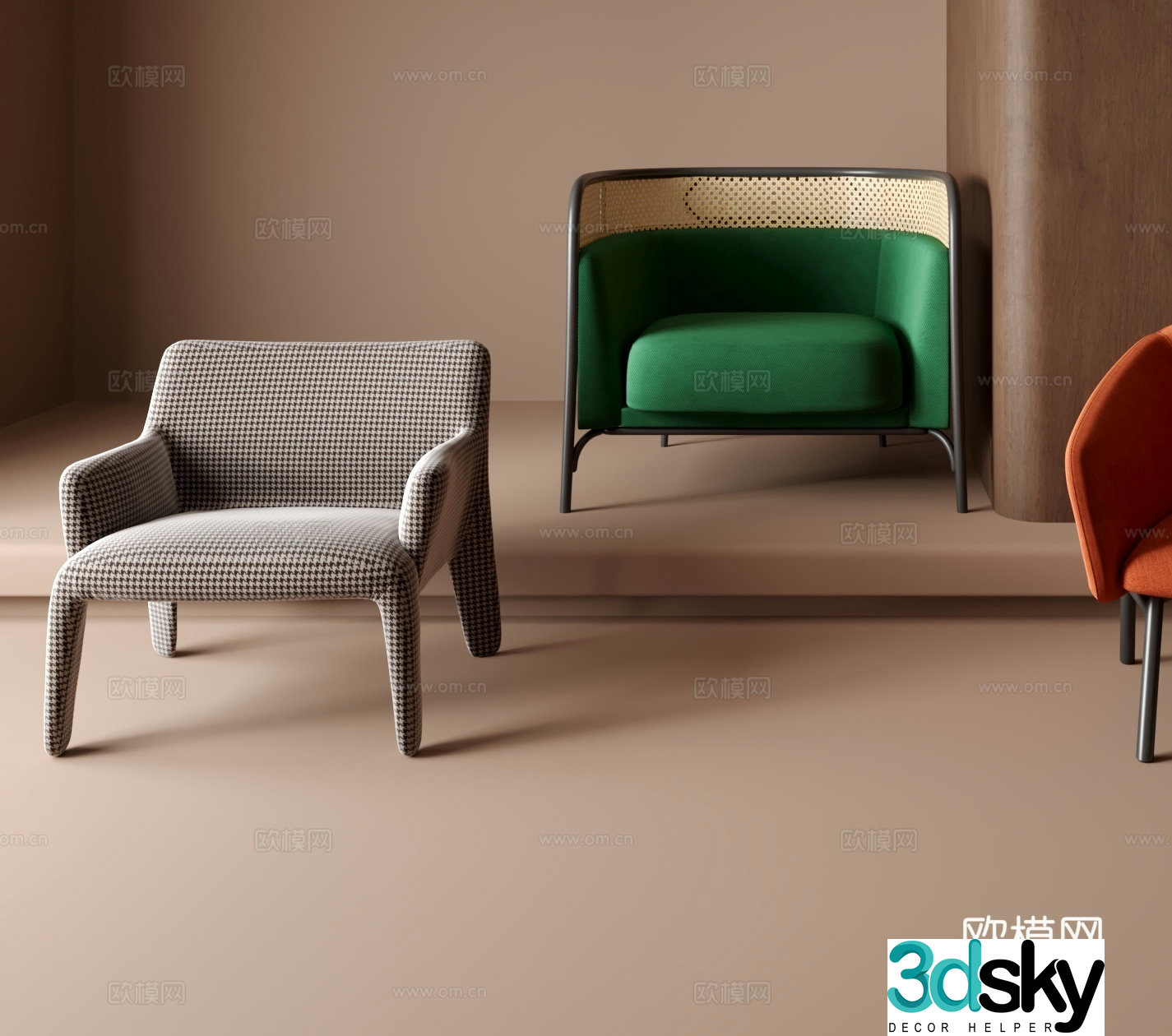 Leisure chair sofa chair 3d model