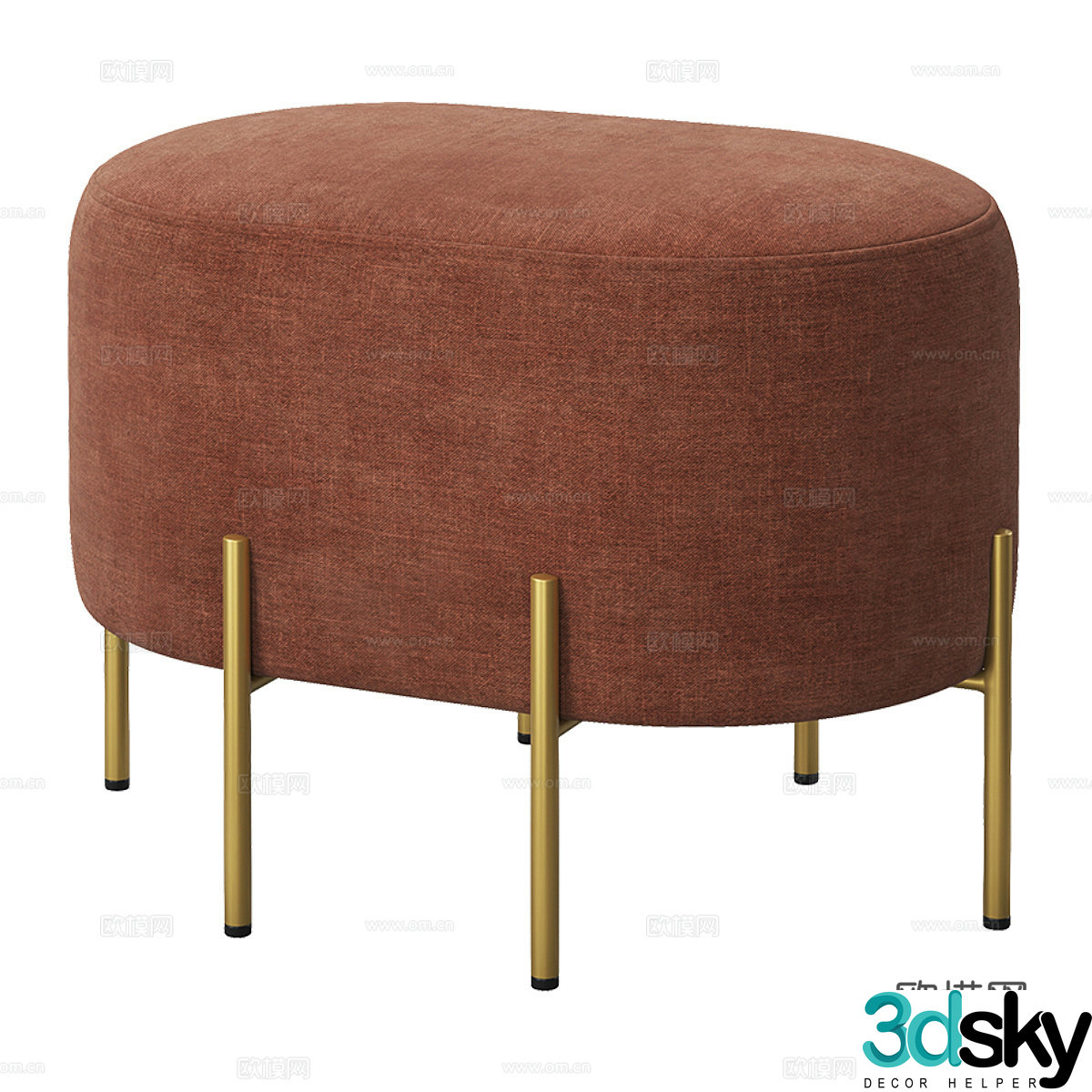 Modern sofa stool low stool stool 3d model