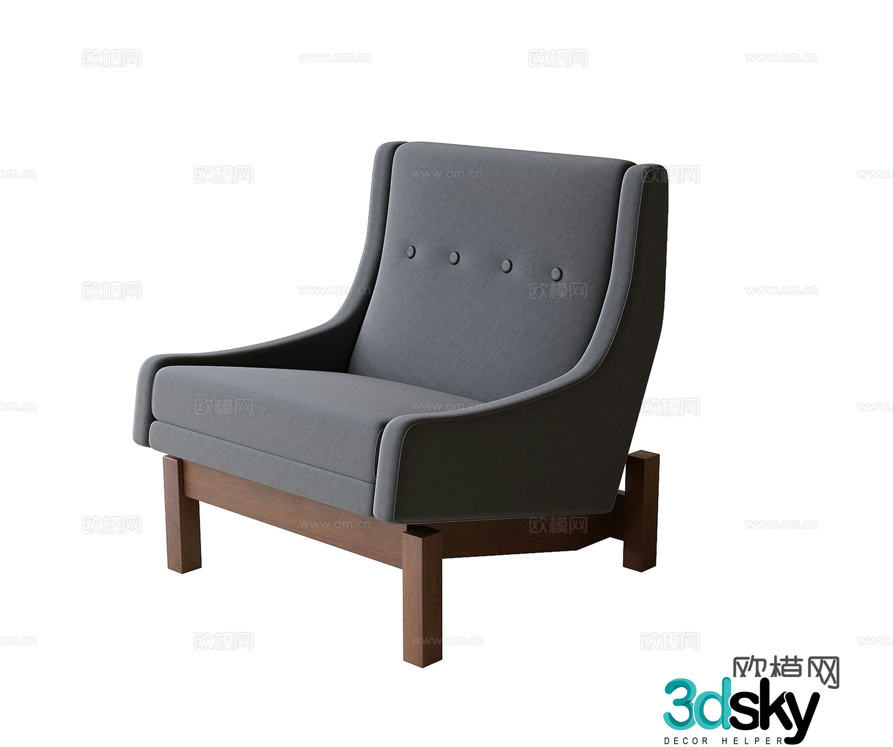 Modern leisure chair sofa chair 3d model