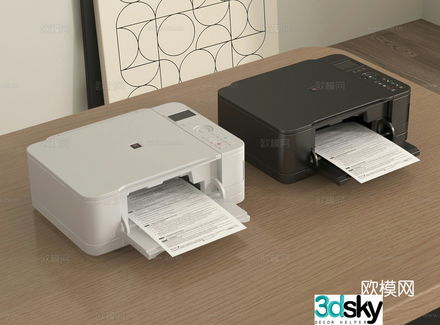 printer copier 3d model