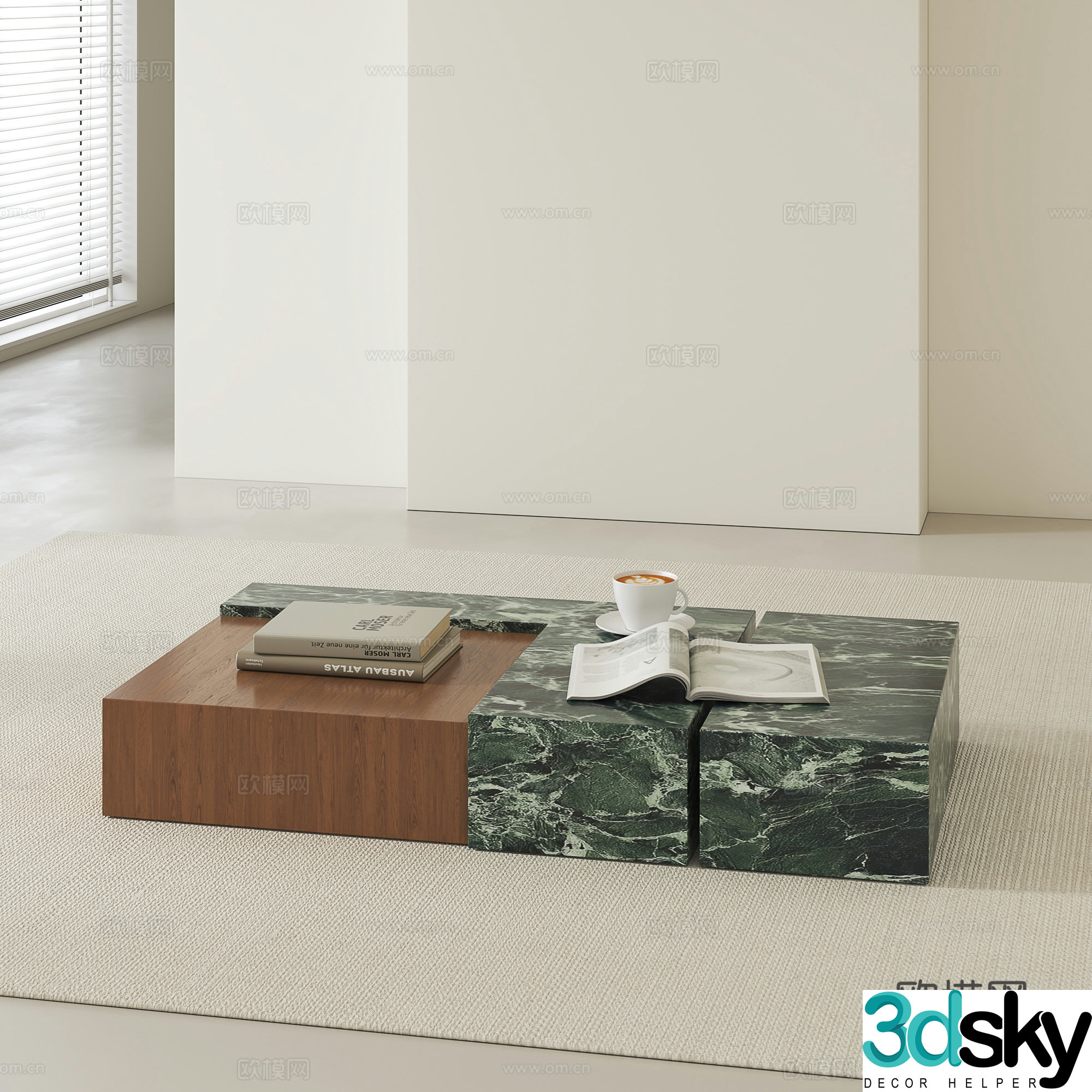 Medieval style coffee table 3D model
