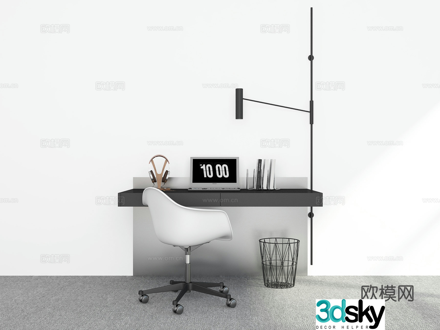 Modern desk 3d model