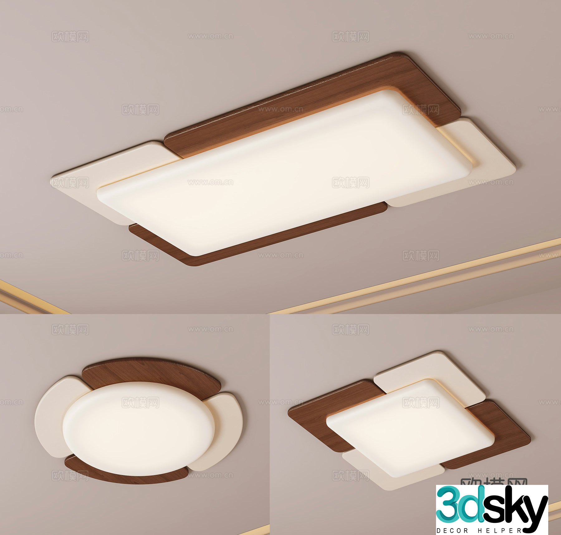 Medieval style ceiling lamp 3d model