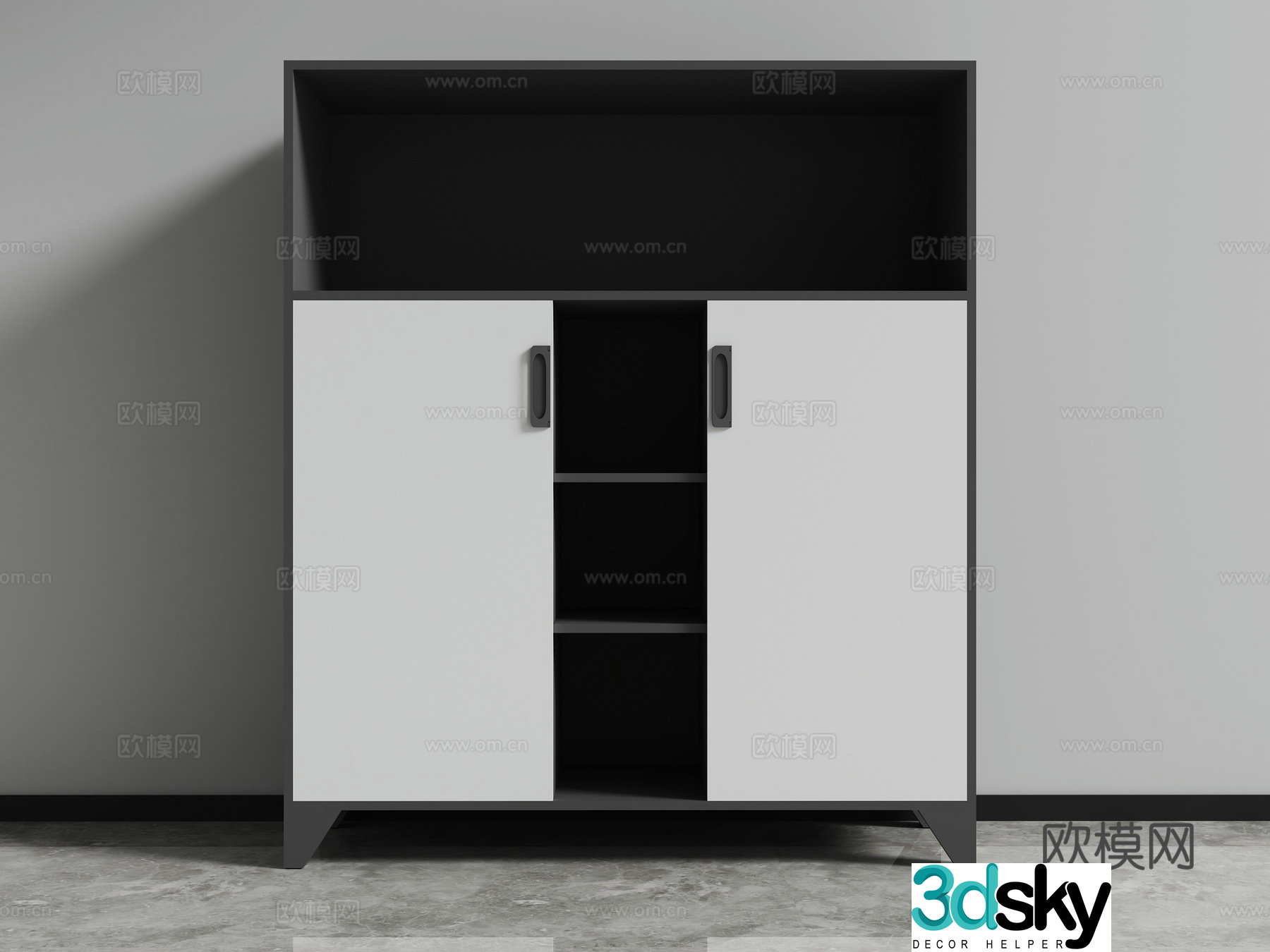 File cabinet low cabinet locker 3d model