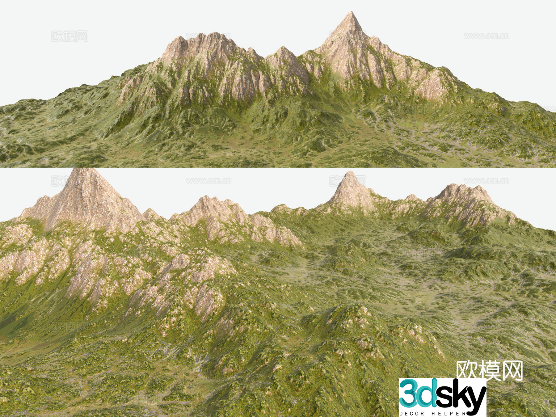 mountain range 3d model