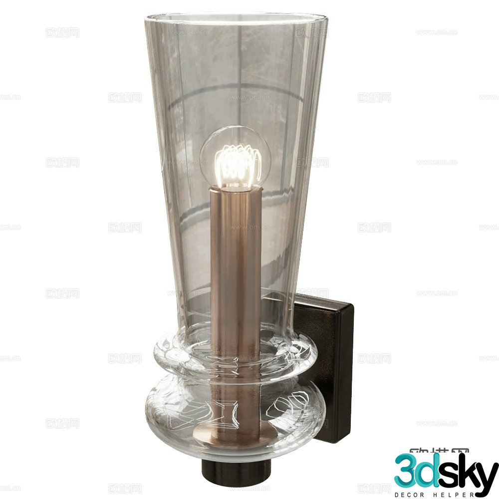 Italamp glass wall light 3d model
