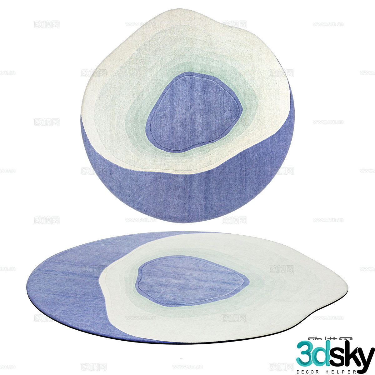 Modern minimalist carpet polygonal carpet modeling carpet living room carpet 3d model