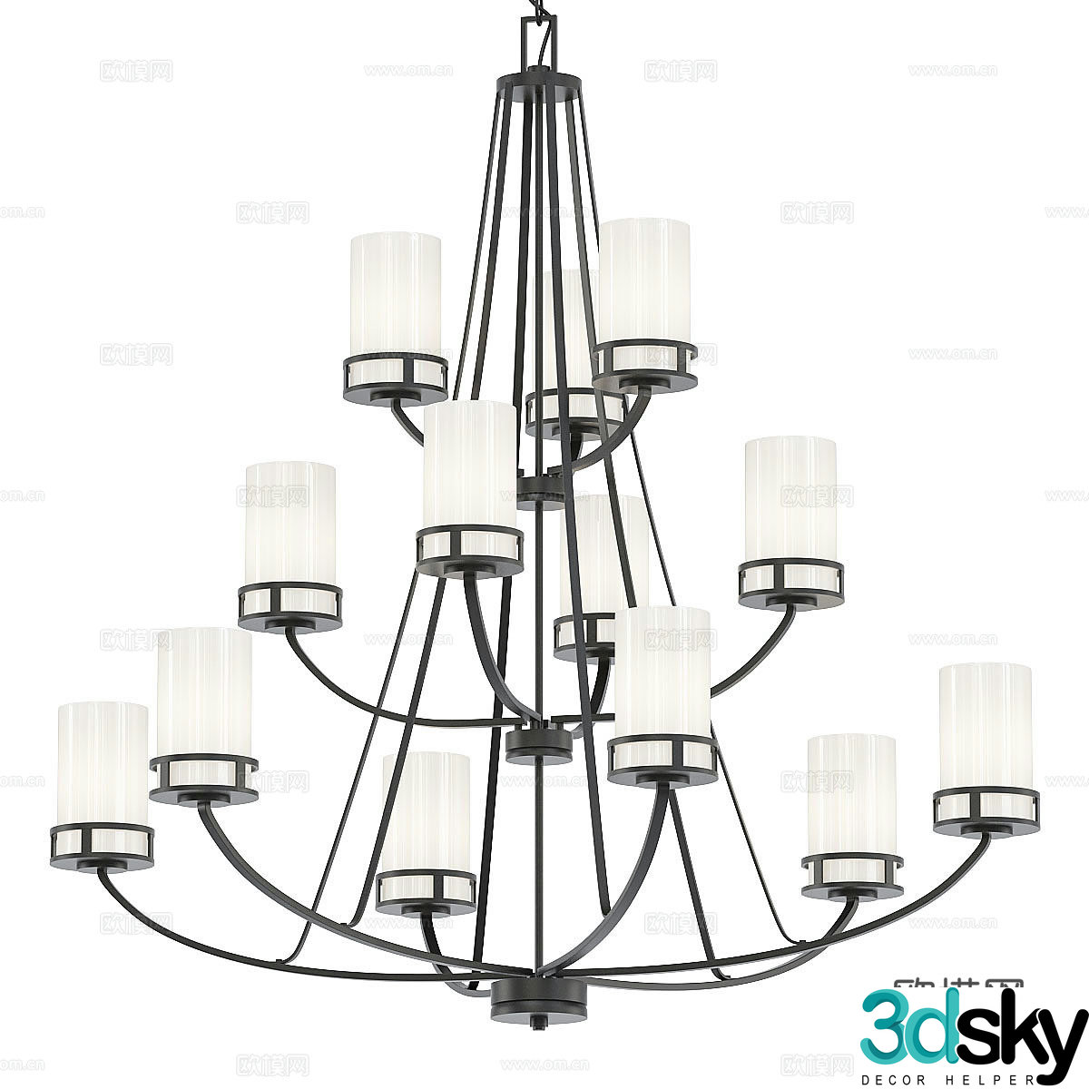 Lobby chandelier 3d model