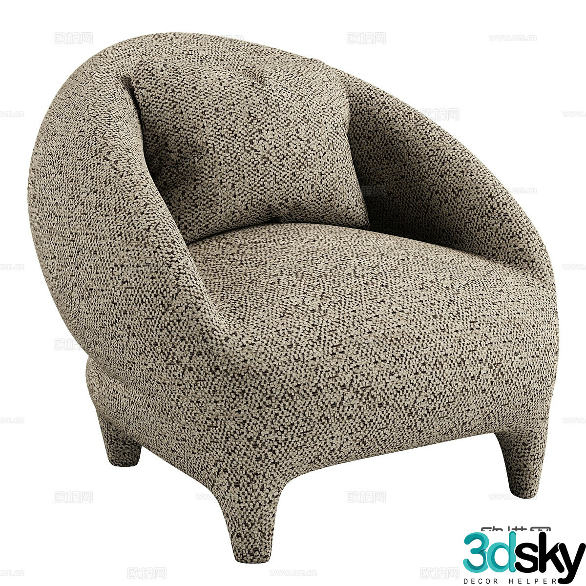 Modern single sofa 3d model