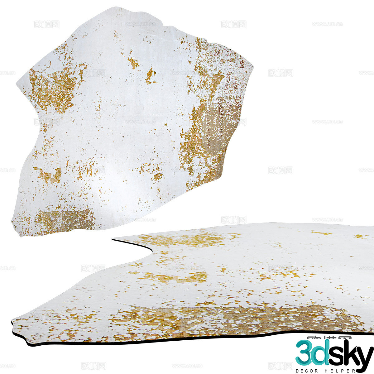 Modern minimalist carpet special shaped carpet living room carpet 3d model