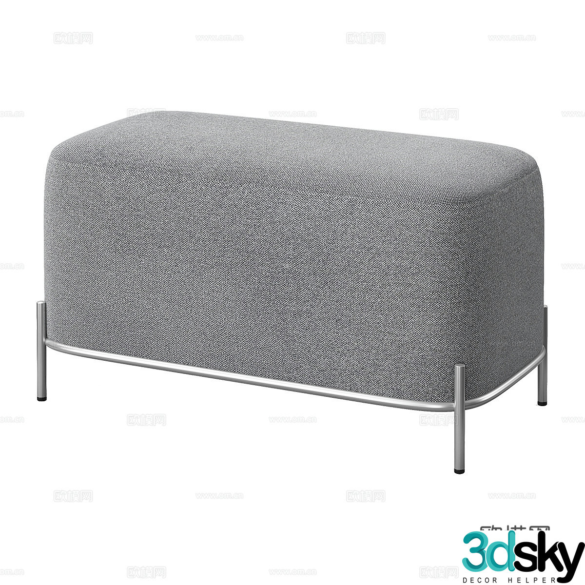 Modern footrest sofa stool low stool 3d model